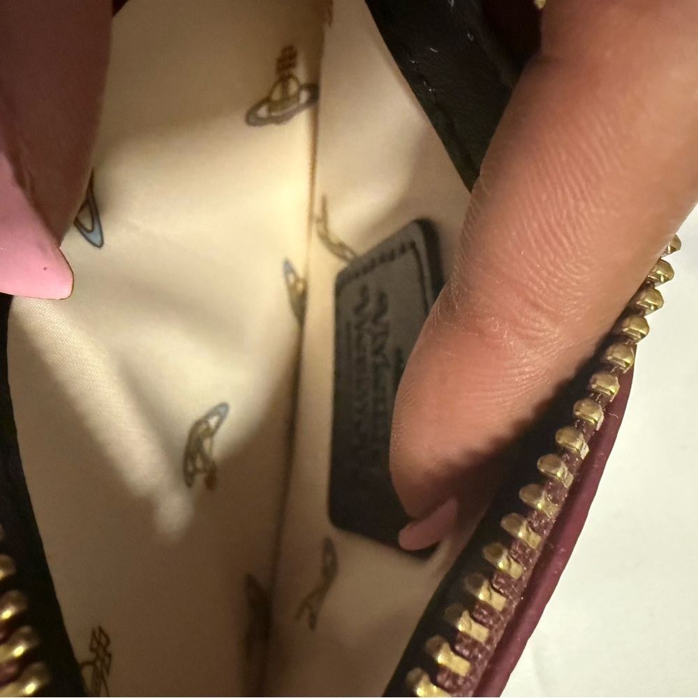 Vivienne Westwood Dark Red Textured Wallet - Picture 5 of 5